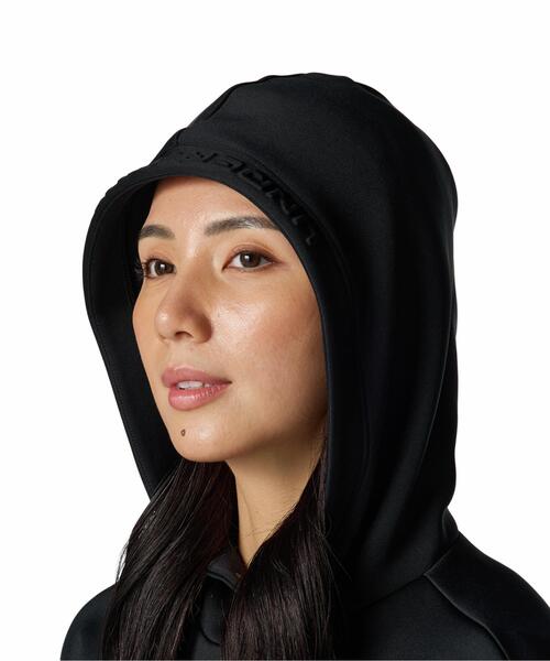 UNDER ARMOUR(アンダーアーマー)の「UAドライブ ワードマーク ロングスリーブ フーディー(ゴルフ/レディース)(スウェット・レディース・ブラック・XL/L/M)」の4枚目の写真