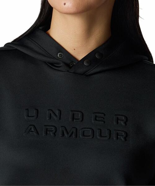 UNDER ARMOUR(アンダーアーマー)の「UAドライブ ワードマーク ロングスリーブ フーディー(ゴルフ/レディース)(スウェット・レディース・ブラック・XL/L/M)」の5枚目の写真