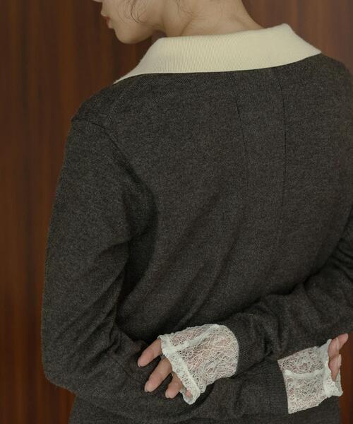 URBAN RESEARCH Sonny Label（アーバンリサーチサニーレーベル）の「『WEB限定』ニットポロワンピース（ワンピース・レディース・ブラック/チャコールグレー/ブラウン・FREE）」の14枚目の写真