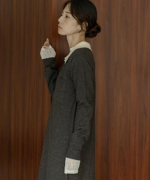 URBAN RESEARCH Sonny Label（アーバンリサーチサニーレーベル）の「『WEB限定』ニットポロワンピース（ワンピース・レディース・ブラック/チャコールグレー/ブラウン・FREE）」の16枚目の写真