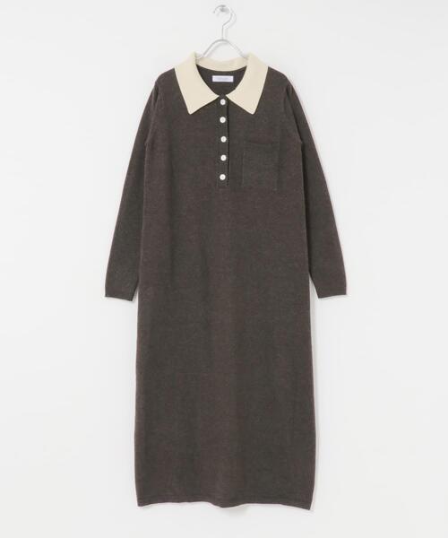 セール】『WEB限定』ニットポロワンピース（ワンピース）｜URBAN