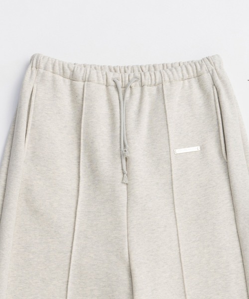 PRANK PROJECT（プランクプロジェクト）の「【Pre-Order】裏起毛スウェットワイドパンツ / Sweat Wide Pants（スウェットパンツ・レディース・ライトグレー/ブラック・38/36）」の18枚目の写真