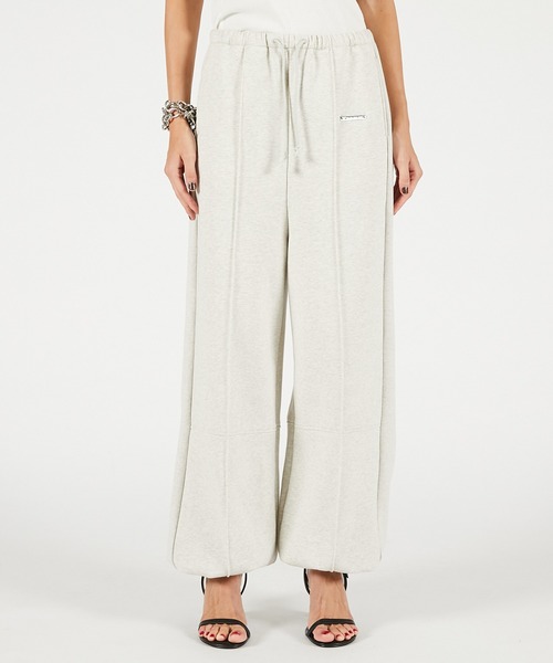 PRANK PROJECT（プランクプロジェクト）の「【Pre-Order】裏起毛スウェットワイドパンツ / Sweat Wide Pants（スウェットパンツ・レディース・ライトグレー/ブラック・38/36）」の20枚目の写真