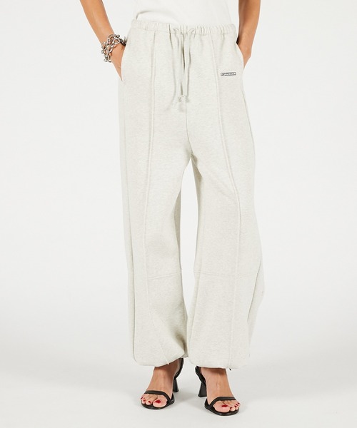 PRANK PROJECT（プランクプロジェクト）の「【Pre-Order】裏起毛スウェットワイドパンツ / Sweat Wide Pants（スウェットパンツ・レディース・ライトグレー/ブラック・38/36）」の21枚目の写真