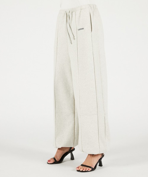 PRANK PROJECT（プランクプロジェクト）の「【Pre-Order】裏起毛スウェットワイドパンツ / Sweat Wide Pants（スウェットパンツ・レディース・ライトグレー/ブラック・38/36）」の22枚目の写真