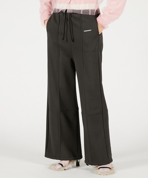 PRANK PROJECT（プランクプロジェクト）の「【Pre-Order】裏起毛スウェットワイドパンツ / Sweat Wide Pants（スウェットパンツ・レディース・ライトグレー/ブラック・38/36）」の7枚目の写真