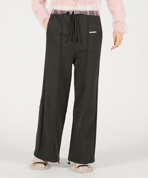 PRANK PROJECT（プランクプロジェクト）の「【Pre-Order】裏起毛スウェットワイドパンツ / Sweat Wide Pants（スウェットパンツ・レディース・ライトグレー/ブラック・38/36）」の19枚目の写真