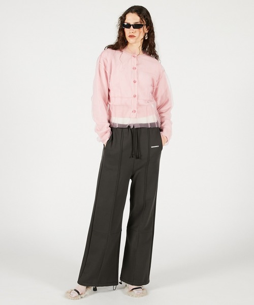 PRANK PROJECT（プランクプロジェクト）の「【Pre-Order】裏起毛スウェットワイドパンツ / Sweat Wide Pants（スウェットパンツ・レディース・ライトグレー/ブラック・38/36）」の9枚目の写真