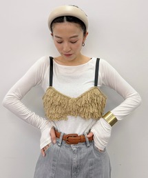 room153（ルームイチゴサン）の「フリンジニットビスチェ（その他トップス）」