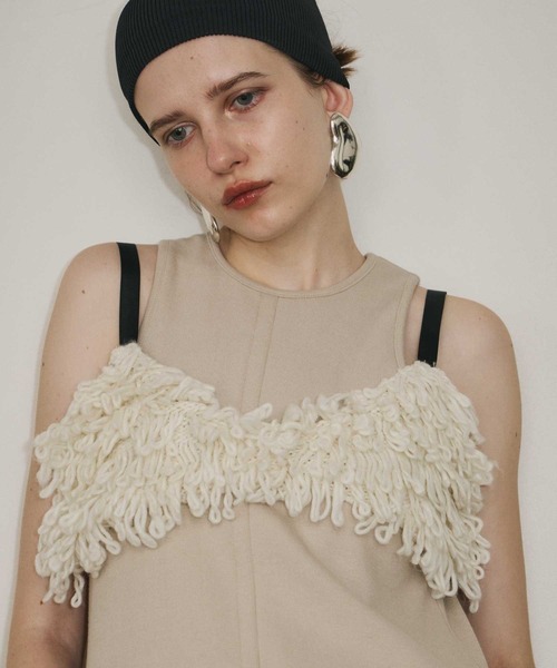 room153（ルームイチゴサン）の「フリンジニットビスチェ（その他トップス・レディース・ブラック/ホワイト/ベージュ・FREE）」の10枚目の写真