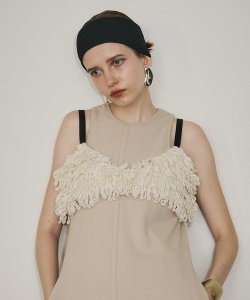 room153（ルームイチゴサン）の「フリンジニットビスチェ（その他トップス・レディース・ブラック/ホワイト/ベージュ・FREE）」の8枚目の写真