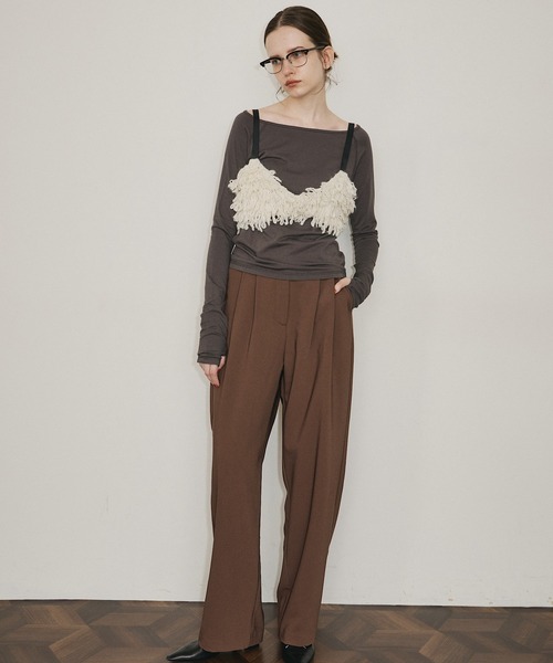 room153（ルームイチゴサン）の「フリンジニットビスチェ（その他トップス・レディース・ブラック/ホワイト/ベージュ・FREE）」の11枚目の写真