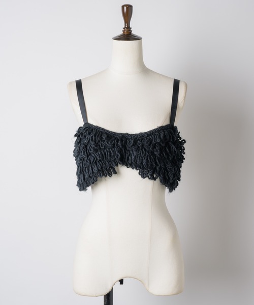 room153（ルームイチゴサン）の「フリンジニットビスチェ（その他トップス・レディース・ブラック/ホワイト/ベージュ・FREE）」の14枚目の写真