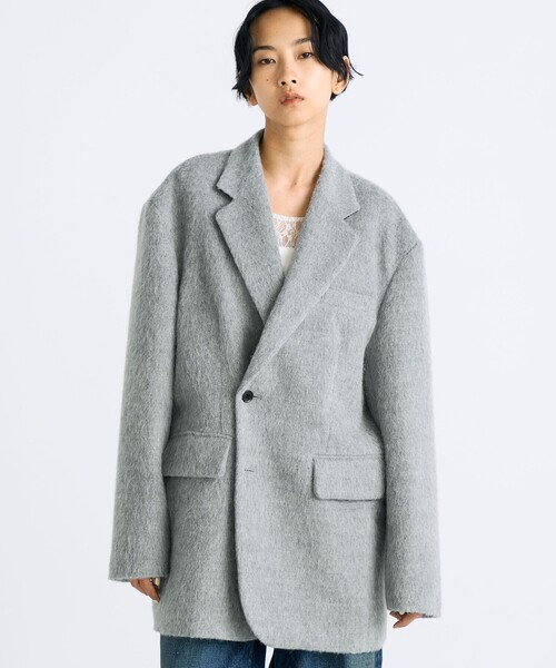 【最終値下げ・新品未使用】tomorrow land アルパカシャギージャケット アルパカシャギー オーバーサイズドジャケット（ダウンジャケット