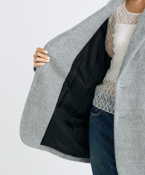 アルパカシャギー オーバーサイズドジャケット（ダウンジャケット