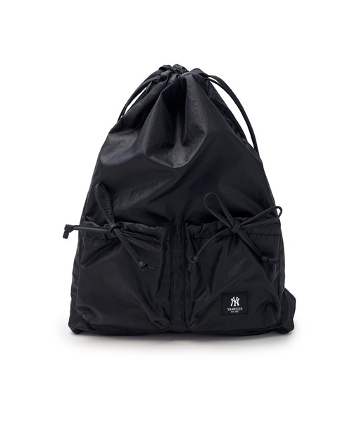 MLB(メジャーリーグベースボール)の「【日本未入荷】MLB KOREA ベーシック 巾着リュック NYヤンキース レッドソックス(バックパック/リュック・レディース・サンドベージュ/ブラック・FREE)」の3枚目の写真