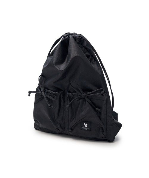 MLB(メジャーリーグベースボール)の「【日本未入荷】MLB KOREA ベーシック 巾着リュック NYヤンキース レッドソックス(バックパック/リュック・レディース・サンドベージュ/ブラック・FREE)」の5枚目の写真