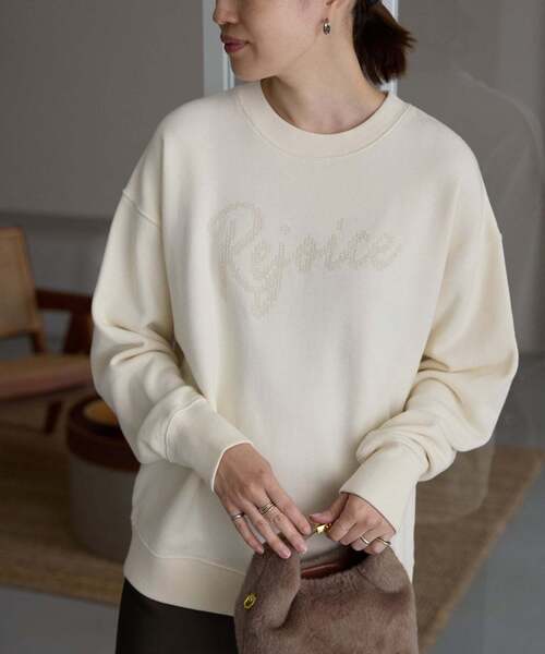 ＋81BRANCA（ハチイチブランカ）の「+81BRANCA/ハチイチブランカ SLOBE別注 ロゴスウェット（スウェット・レディース・グレー/アイボリー/ピンク/ブラウン・FREE）」の2枚目の写真