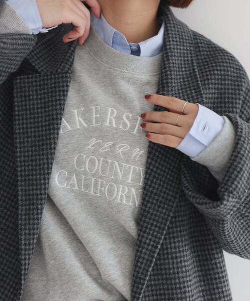 ＋81BRANCA（ハチイチブランカ）の「+81BRANCA/ハチイチブランカ SLOBE別注 ロゴスウェット（スウェット・レディース・グレー/アイボリー/ピンク/ブラウン・FREE）」の8枚目の写真