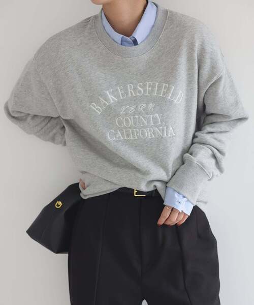 ＋81BRANCA（ハチイチブランカ）の「+81BRANCA/ハチイチブランカ SLOBE別注 ロゴスウェット（スウェット・レディース・グレー/アイボリー/ピンク/ブラウン・FREE）」の10枚目の写真