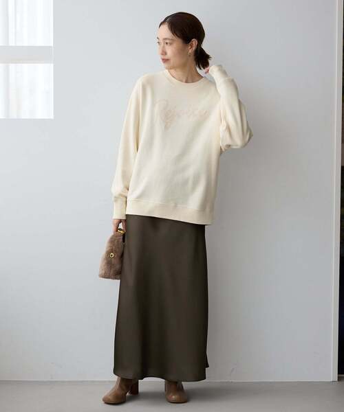 ＋81BRANCA（ハチイチブランカ）の「+81BRANCA/ハチイチブランカ SLOBE別注 ロゴスウェット（スウェット・レディース・グレー/アイボリー/ピンク/ブラウン・FREE）」の18枚目の写真