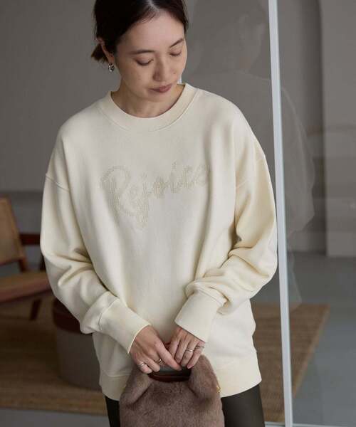 ＋81BRANCA（ハチイチブランカ）の「+81BRANCA/ハチイチブランカ SLOBE別注 ロゴスウェット（スウェット・レディース・グレー/アイボリー/ピンク/ブラウン・FREE）」の21枚目の写真