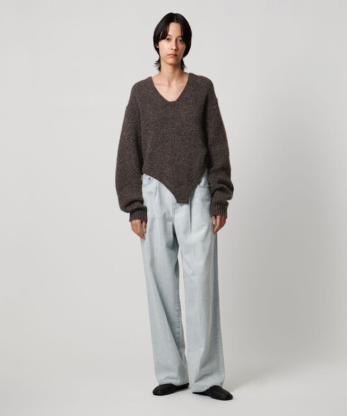 AEWEN MATOPH(イウエン マトフ)の「<AEWEN MATOPH>ウールアルパカ ニットロンパース(ニット/セーター・レディース・ダークブラウン/ベージュ・FREE)」の10枚目の写真