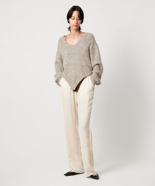 AEWEN MATOPH(イウエン マトフ)の「<AEWEN MATOPH>ウールアルパカ ニットロンパース(ニット/セーター・レディース・ダークブラウン/ベージュ・FREE)」の13枚目の写真