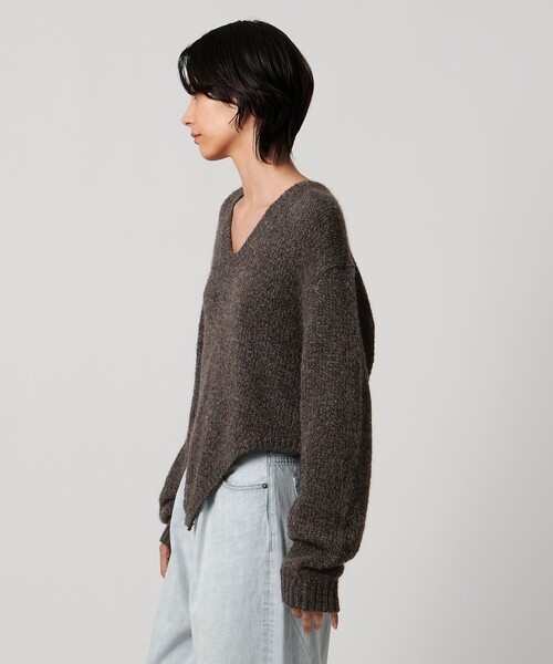 AEWEN MATOPH(イウエン マトフ)の「<AEWEN MATOPH>ウールアルパカ ニットロンパース(ニット/セーター・レディース・ダークブラウン/ベージュ・FREE)」の16枚目の写真