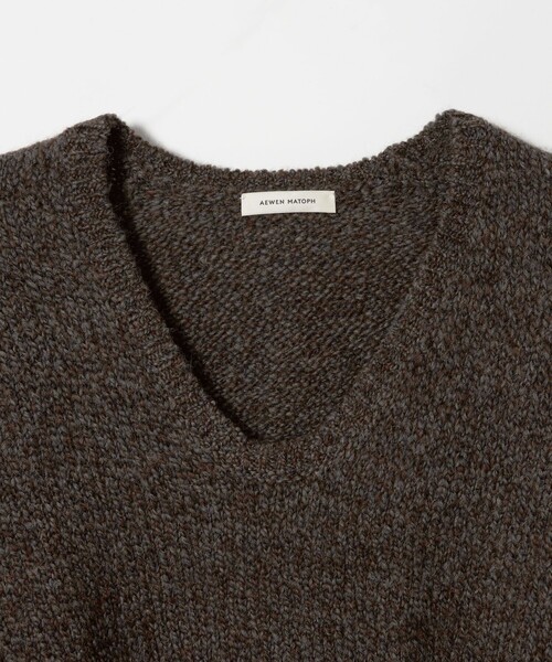 AEWEN MATOPH(イウエン マトフ)の「<AEWEN MATOPH>ウールアルパカ ニットロンパース(ニット/セーター・レディース・ダークブラウン/ベージュ・FREE)」の20枚目の写真