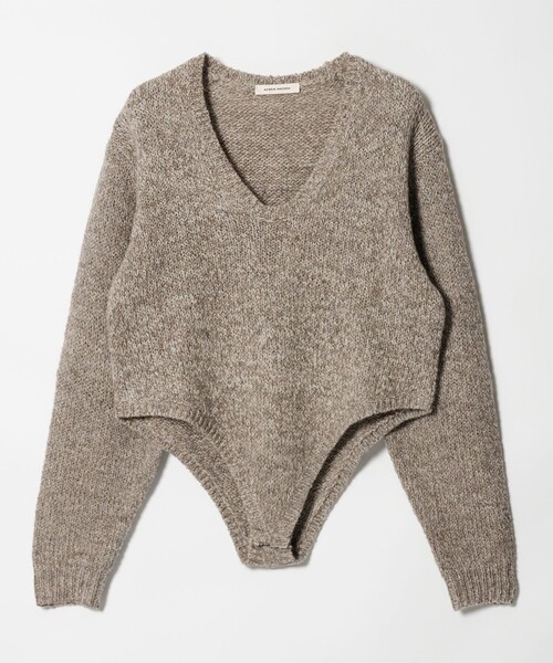 AEWEN MATOPH(イウエン マトフ)の「<AEWEN MATOPH>ウールアルパカ ニットロンパース(ニット/セーター・レディース・ダークブラウン/ベージュ・FREE)」の22枚目の写真