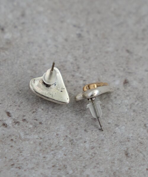 DISCOAT（ディスコート）の「【GOLDY】ヴィンテージライクハートピアス（ピアス（両耳用）・レディース・シルバー系その他/ゴールド/シルバー・FREE）」の5枚目の写真