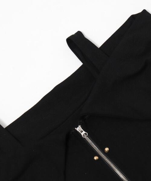 dispark（ディスパーク）の「DISPARK/【25年秋冬新作】オフショルスタッズデザイントップ（Tシャツ/カットソー・レディース・ブラック/ブラウン・FREE）」の14枚目の写真