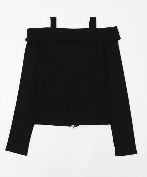 dispark（ディスパーク）の「DISPARK/【25年秋冬新作】オフショルスタッズデザイントップ（Tシャツ/カットソー・レディース・ブラック/ブラウン・FREE）」の18枚目の写真