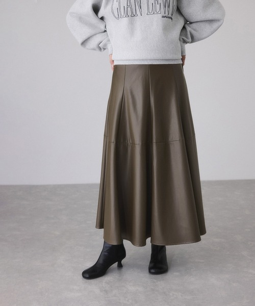 美品 エルメス 現行 22ss ラップスカート フリンジ レザー切替 ロング 美品 エルメス 現行 22ss ラップスカート フリンジ レザー切替 ロング