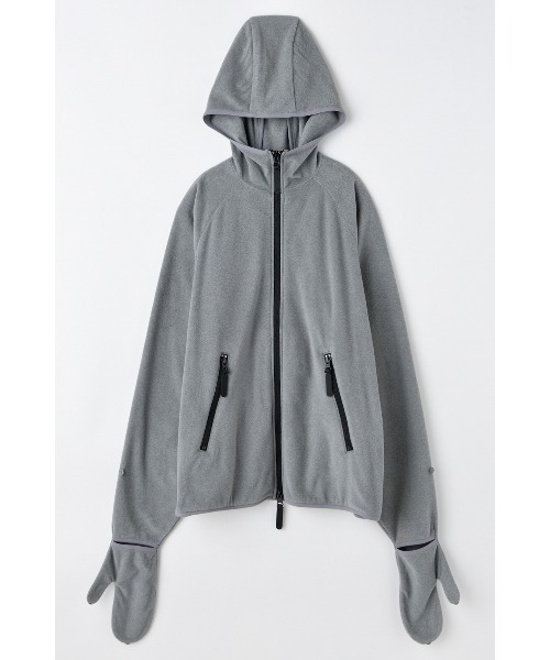 nagonstans(ナゴンスタンス)の「MICRO FLEECE フリースパーカー(パーカー・レディース・杢グレー/オレンジ・MEDIUM)」の1枚目の写真