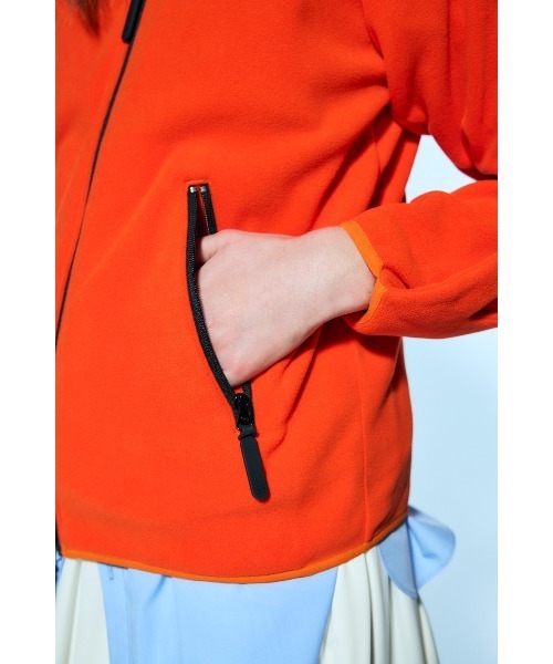 nagonstans(ナゴンスタンス)の「MICRO FLEECE フリースパーカー(パーカー・レディース・杢グレー/オレンジ・MEDIUM)」の8枚目の写真
