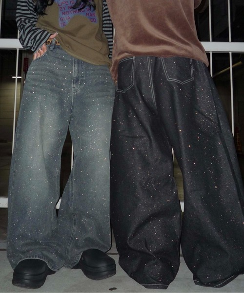 グリッター加工カーブデニム（デニムパンツ）｜sedacle（セダクル）の
