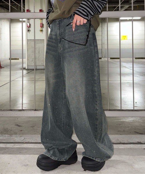 sedacle（セダクル）の「グリッター加工カーブデニム（デニムパンツ・メンズ・インディゴブルー/ブラック/ボルドー/ブラック系その他/カーキ・SMALL/LARGE/MEDIUM）」の16枚目の写真