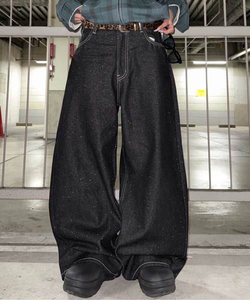 sedacle（セダクル）の「グリッター加工カーブデニム（デニムパンツ・メンズ・インディゴブルー/ブラック/ボルドー/ブラック系その他/カーキ・SMALL/LARGE/MEDIUM）」の7枚目の写真