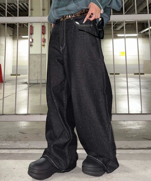 sedacle（セダクル）の「グリッター加工カーブデニム（デニムパンツ・メンズ・インディゴブルー/ブラック/ボルドー/ブラック系その他/カーキ・SMALL/LARGE/MEDIUM）」の8枚目の写真