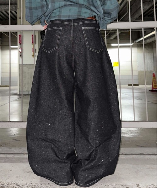 sedacle（セダクル）の「グリッター加工カーブデニム（デニムパンツ・メンズ・インディゴブルー/ブラック/ボルドー/ブラック系その他/カーキ・SMALL/LARGE/MEDIUM）」の9枚目の写真