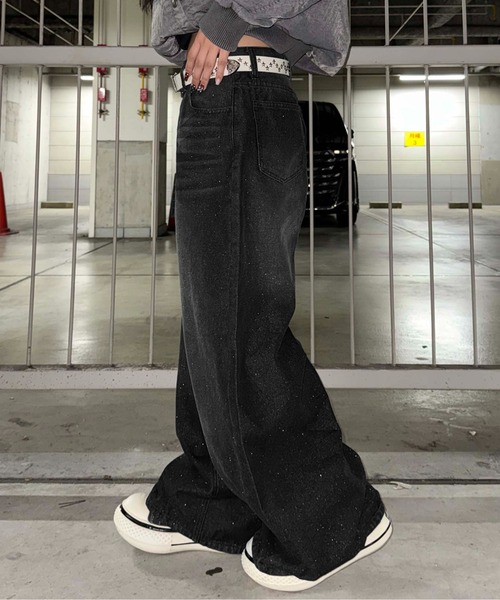 グリッター加工カーブデニム（デニムパンツ）｜sedacle（セダクル）の