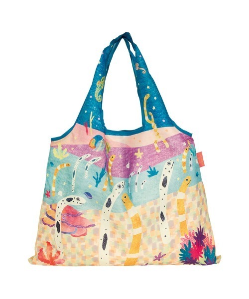 BACKYARD FAMILY(バックヤードファミリー)の「#DJQECOBAG デザイナーズコラボ ショッピングバック 2(クラッチバッグ・レディース・レモンイエロー/ピンク系1/その他1/オレンジ系1/その他2/イエロー系1/その他3/ブルー系1/ホワイト系1/グレー系1・FREE)」の1枚目の写真