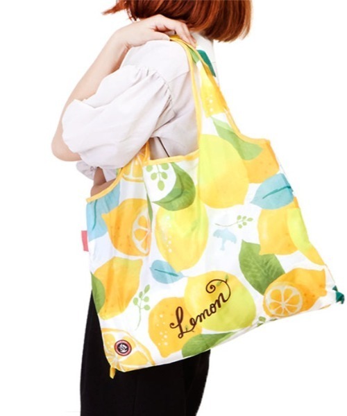 BACKYARD FAMILY(バックヤードファミリー)の「#DJQECOBAG デザイナーズコラボ ショッピングバック 2(クラッチバッグ・レディース・レモンイエロー/ピンク系1/その他1/オレンジ系1/その他2/イエロー系1/その他3/ブルー系1/ホワイト系1/グレー系1・FREE)」の5枚目の写真