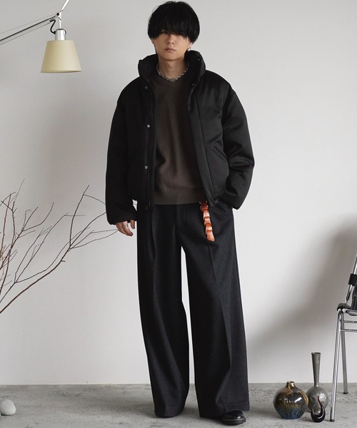 WYM LIDNM(ウィム バイ リドム)の「REVERSIBLE WOOLY DOWN JACKET(ダウンジャケット/コート・メンズ・グレー/ブラック/チャコール/アッシュブラウン・XL/L/M/S)」の12枚目の写真