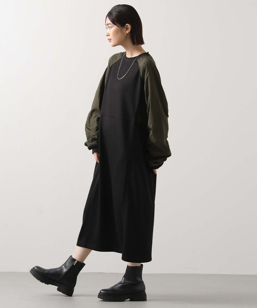 Gready Brilliant（グレディブリリアン）の「配色ワッシャーカットワンピ（ワンピース・レディース・ブラック系・38）」の20枚目の写真