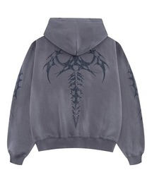 A'GEM/9 × .kom 『SUPPLIER/サプライヤー』 FAUX FUR CROSS ZIP HOODIE