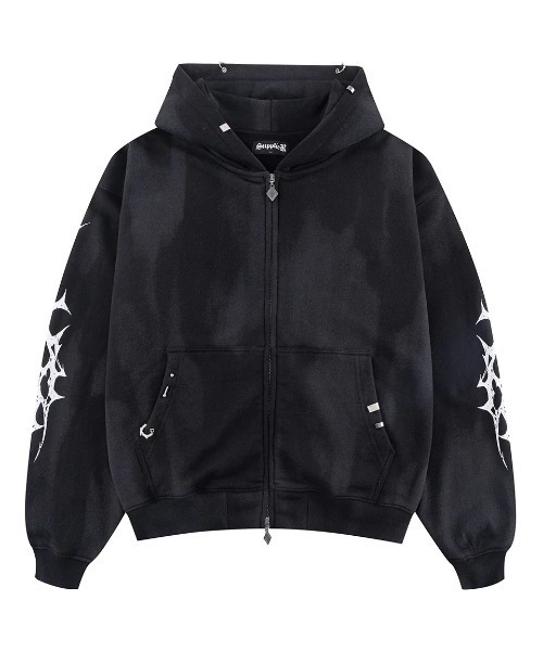 A'GEM/9 × .kom 『SUPPLIER/サプライヤー』 Tribal Bones Pierced Zip