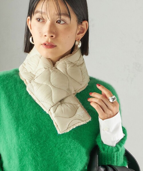 TAION（タイオン）の「【SHIPS別注】TAION:〈手洗い可能〉細幅 リバー ダウン マフラー（マフラー・レディース・ライトグレー/ブラウン/ブラック/ライトブルー・ONE SIZE）」の3枚目の写真